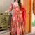 Orange muslin printed designer plazzo suit