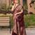 maroon color dola silk blend saree