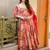 Orange muslin printed designer plazzo suit