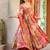 Orange muslin printed designer plazzo suit