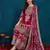 women's faux georgette fabric zari sequin embroidery work kurta set with dupatta