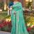 Turquoise dola silk blend gharchola design rich pallu saree