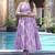 Lavender muslin printed designer plazzo suit