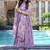 Lavender muslin printed designer plazzo suit