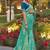 Turquoise dola silk blend gharchola design rich pallu saree