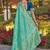 Turquoise dola silk blend gharchola design rich pallu saree