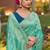 Turquoise dola silk blend gharchola design rich pallu saree