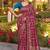 Dark pink dola silk blend gharchola design rich pallu saree