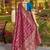 Dark pink dola silk blend gharchola design rich pallu saree
