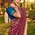 Dark pink dola silk blend gharchola design rich pallu saree