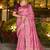 Light pink dola silk blend gharchola design rich pallu saree