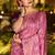 Light pink dola silk blend gharchola design rich pallu saree