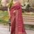 Maroon dola silk blend gharchola design rich pallu saree