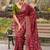 Maroon dola silk blend gharchola design rich pallu saree