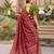 Maroon dola silk blend gharchola design rich pallu saree