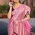 Dola silk blend meenakari weave work saree in light pink