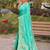 Dola silk blend meenakari weave work saree in turquoise