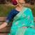 Dola silk blend meenakari weave work saree in turquoise