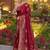 Dola silk blend meenakari weave work saree in maroon