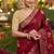 Dola silk blend meenakari weave work saree in maroon