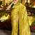 Dola silk blend meenakari weave work saree in paroot green