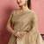 Beige soft silk blend weaving saree