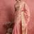 Baby pink soft silk blend weaving saree