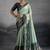 Sky blue soft kanjivaram silk blend meenakari weaving saree