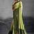 Parrot green soft kanjivaram silk blend meenakari weaving saree