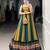 mustard Rayon Chaniya Choli with Intricate Gamthi Work & Gota Patti Lace