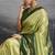 Parrot green soft kanjivaram silk blend meenakari weaving saree