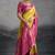 Yellow soft kanjivaram silk blend meenakari weaving saree