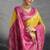 Yellow soft kanjivaram silk blend meenakari weaving saree