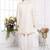 Men's cream  3 peice jacket set with imported jaquard silk and faux satin