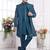 Men's blue  3 peice jacket set with imported jaquard silk and faux satin