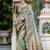 Light cyan kanjivaram silk blend meenakri weaving saree