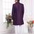 Men's wine  3 peice jacket set with imported jaquard silk and faux satin