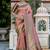 Light red kanjivaram silk blend meenakri weaving saree