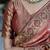 Light red kanjivaram silk blend meenakri weaving saree