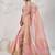 Tissue linen light pink woven saree