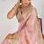 Tissue linen light pink woven saree