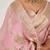 Tissue linen light pink woven saree