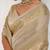 Tissue linen beige woven saree