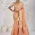 Tissue linen peach woven saree