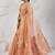 Tissue linen peach woven saree