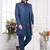 Men's teal green  3 peice jacket set with imported jaquard silk and faux satin