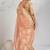 Tissue linen peach woven saree