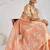 Tissue linen peach woven saree