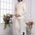Men's cream  jodhpuri with imported jaquard silk and faux satin