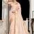 Light pink tissue linen khatli handwork saree